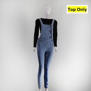 Trendy H&M Black Tee with Sparkle Detail, Perfect Casual Chic